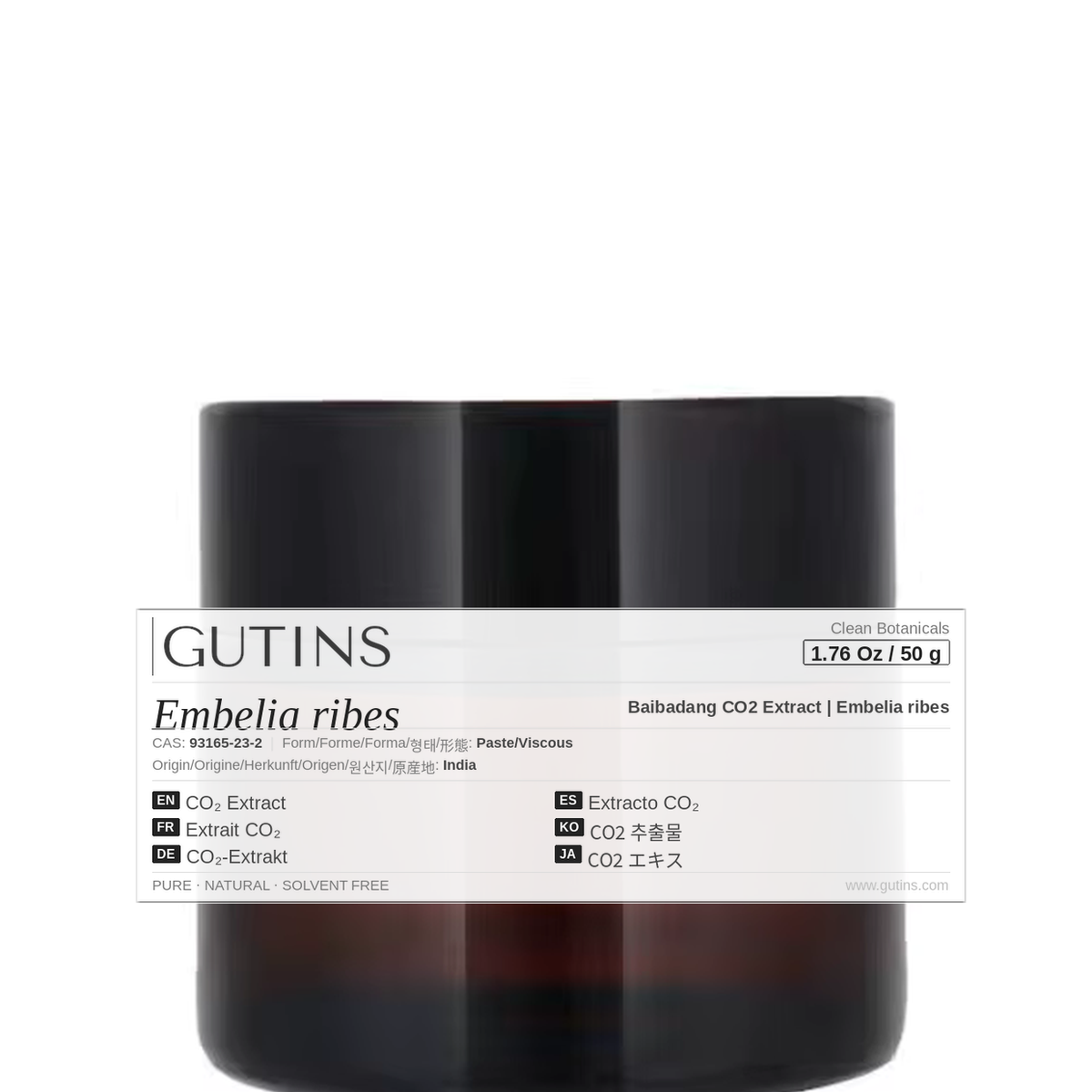 Baibadang CO2 Extract | Embelia ribes | Clean Botanical Extracts | GUTINS